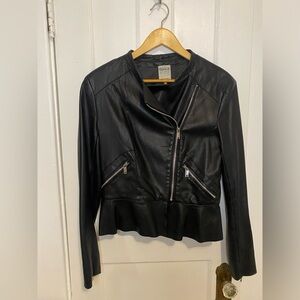 Zara faux leather moto jacket